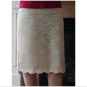 Lace Pencil Skirt (Cream Color) Final Price